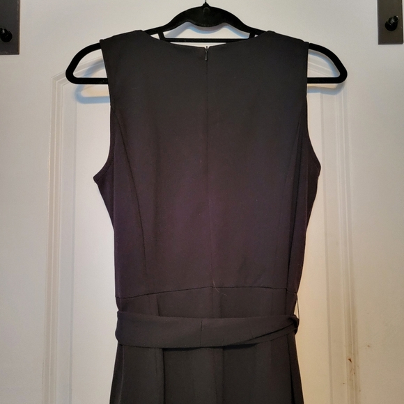 Emma & Michelle Black Jumpsuit with Back Zipper and Removable Belt, Size 8, EUC - Picture 3 of 7